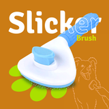 Pet Slicker Brush for Dogs & Cats - One Click Fur Removal | Gentle on Fur | Detangling, Shedding & Coat Grooming - Gobinkies