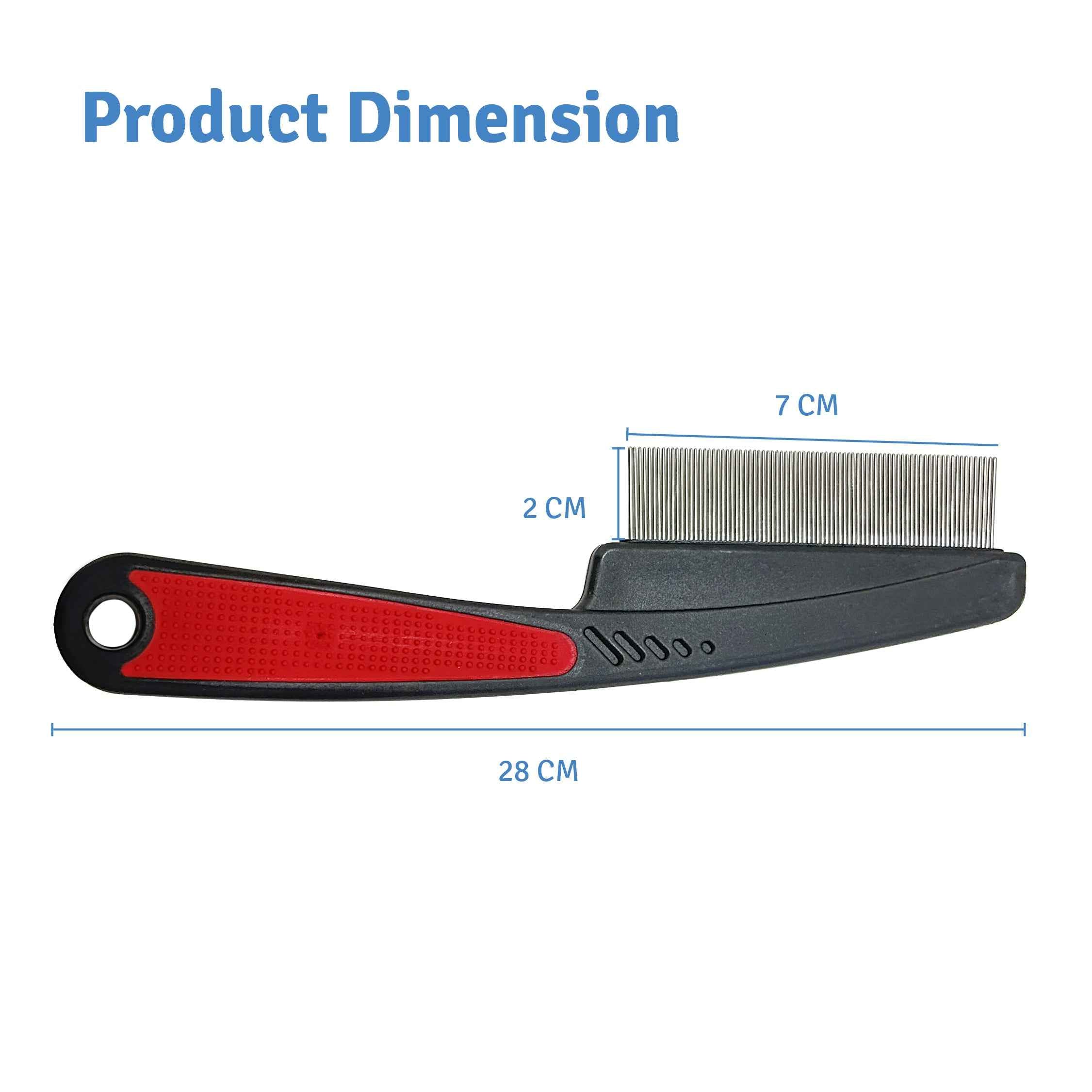 Flea Comb for Dogs & Cats – Stainless Steel Teeth | Lice & Dirt Removal | Gentle Grooming