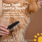 Flea Comb for Dogs & Cats – Stainless Steel Teeth | Lice & Dirt Removal | Gentle Grooming