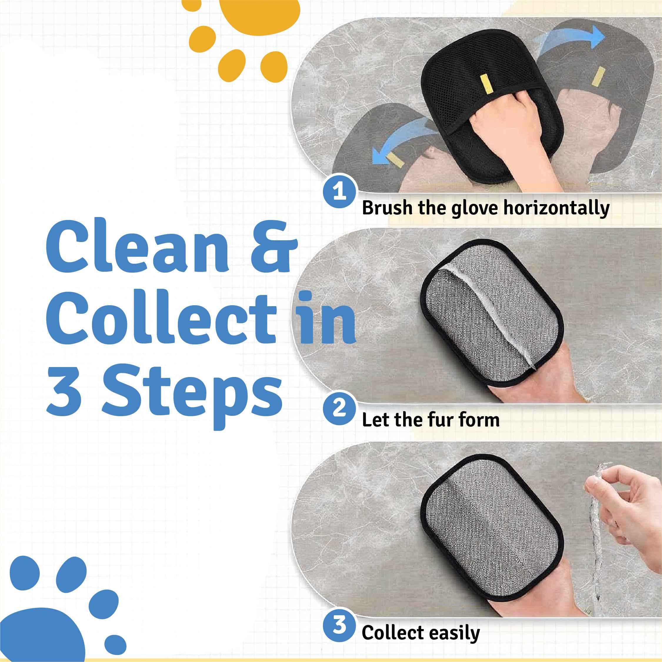 Reusable Lint Gloves – Removes Fur from Clothes, Beds & Furniture