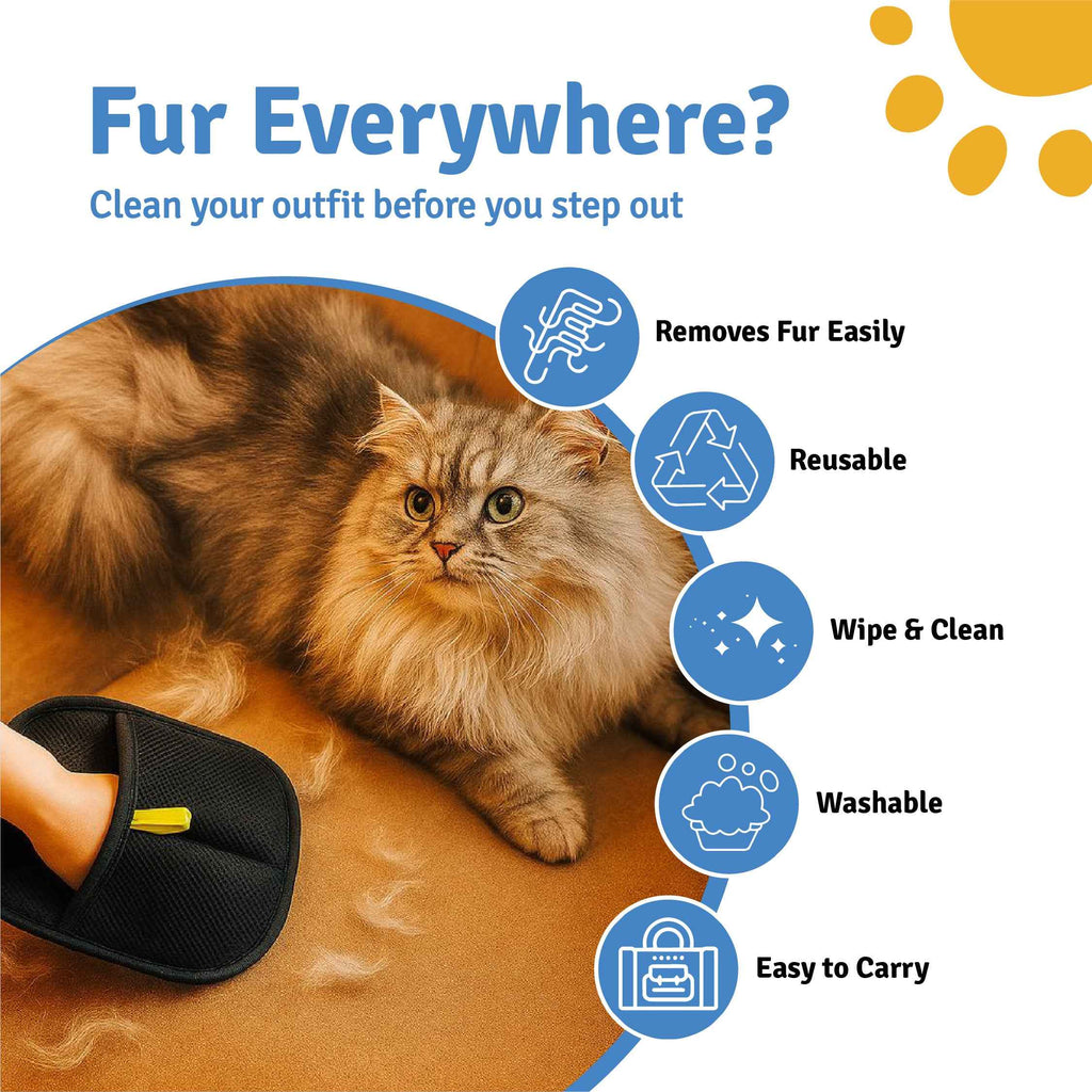 Reusable Lint Gloves – Removes Fur from Clothes, Beds & Furniture