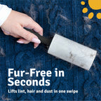 Lint Roller for Pet Hair – 1 Reusable Handle + 4 Refills | 300 Sheets | 60 Sheets per Roll