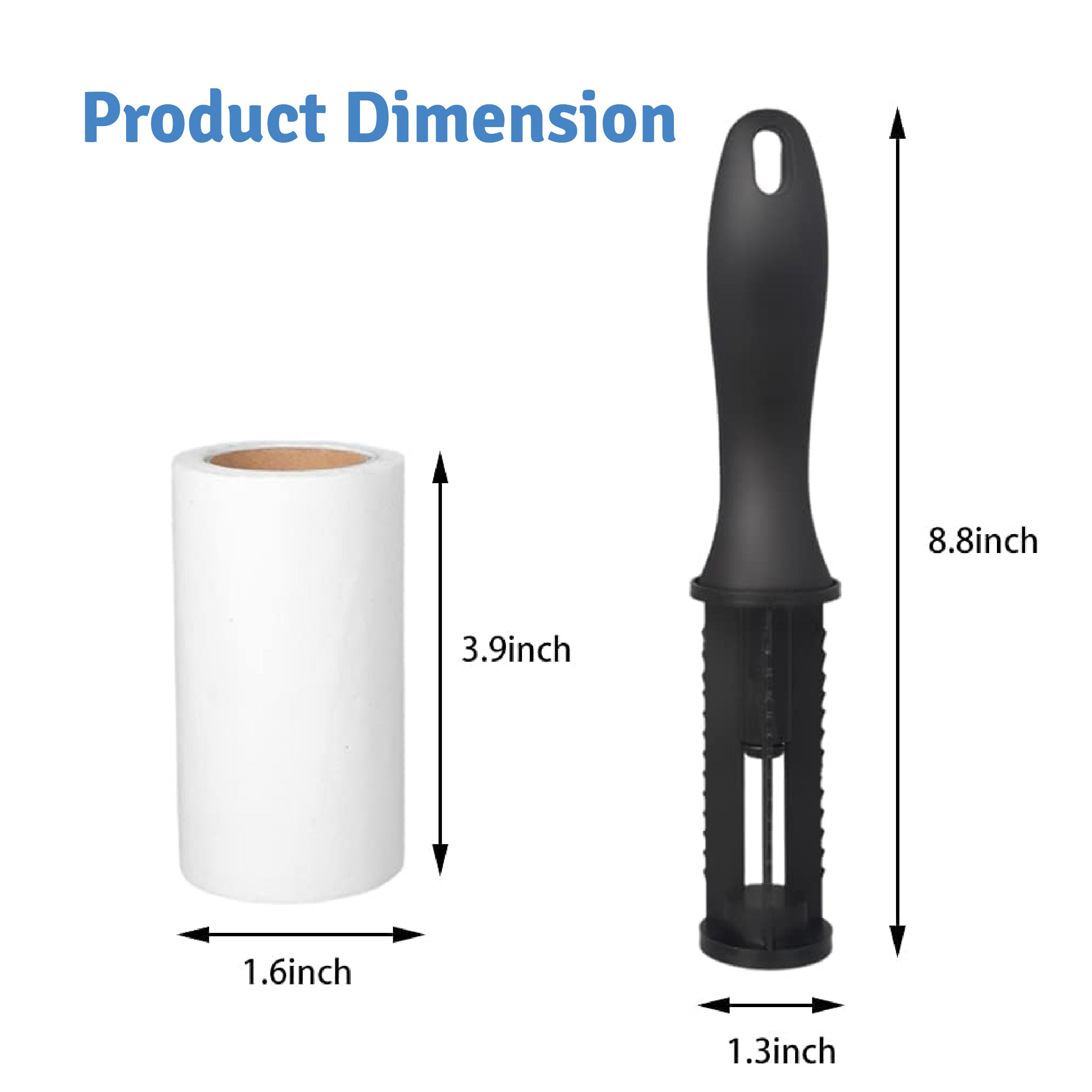 Lint Roller for Pet Hair – 1 Reusable Handle + 4 Refills | 300 Sheets | 60 Sheets per Roll - Gobinkies