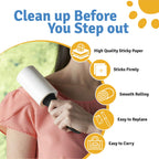 Lint Roller for Pet Hair – 1 Reusable Handle + 4 Refills | 300 Sheets | 60 Sheets per Roll