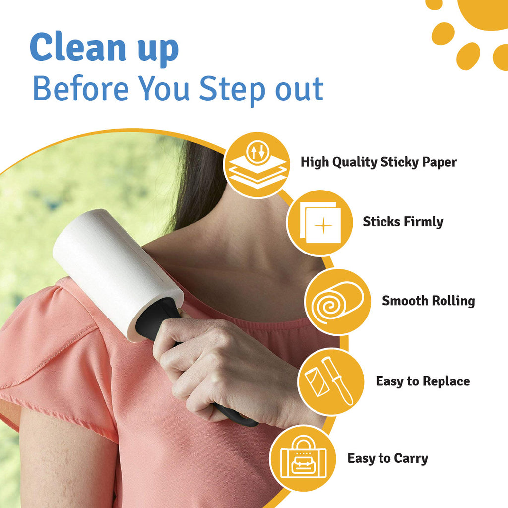 Gobinkies Pet Hair Remover Combo | Lint Roller + Reusable Lint Gloves for Clothes, Sofa & Furniture