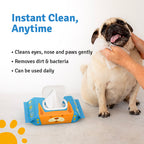Everyday Pet Wipes for Dogs & Cats – 80 Wipes | Gentle Cleaning | Fresh & Fur-Friendly