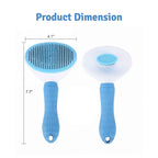 Pet Slicker Brush for Dogs & Cats - One Click Fur Removal | Gentle on Fur | Detangling, Shedding & Coat Grooming