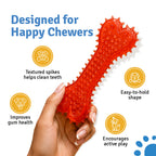 Gobinkies Spike Bone & Spike Ball Combo for Dogs | Durable Chew & Fetch Toys
