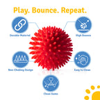 Gobinkies Spike Bone & Spike Ball Combo for Dogs | Durable Chew & Fetch Toys