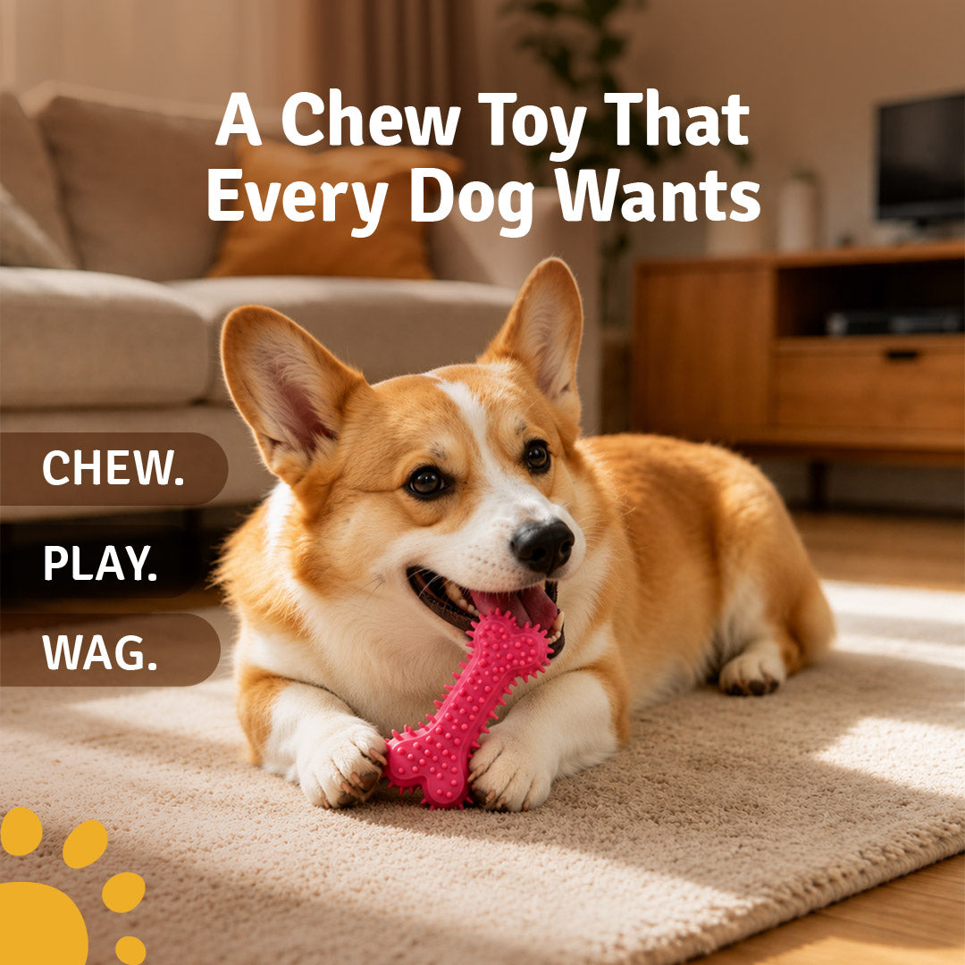 Gobinkies Spike Bone for Dogs | Durable Chew & Fetch Toy for Pets